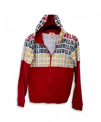 Sudadera con Capucha Y2K TRUE RELIGION Cremallera Completa Gráfico TODA LA IMPRESIÓN Para Mujer’s M Streetwear Foto 1 de 4