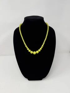 VINTAGE 50’S Single STRAND Beautiful Plastic BEADED NECKLACE Adjustable 18-23” - Picture 1 of 5