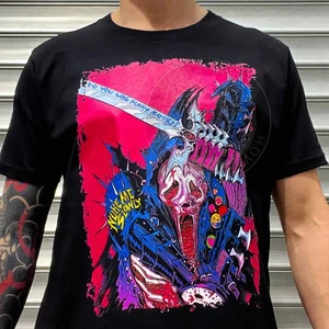 Ghostface Scream Movie Horror T-Shirt Halloween Slasher 90s Jason Freddy Mens - Foto 1 di 3