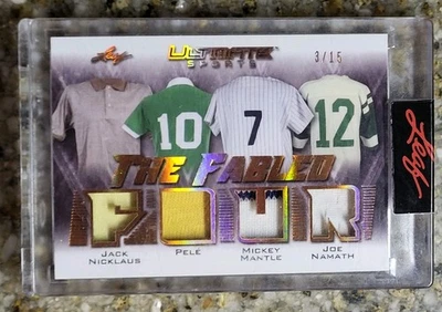 Mickey Mantle PELE Namath NIcklaus Leaf Fabled Four Sealed Game-usado #3/15 - Imagem 1 de 4
