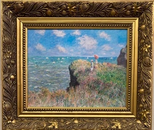 Claude Monet "Camminata sulla scogliera a Pourville 1882" CORNICIATO arte maestri impressionismo - Foto 1 di 3