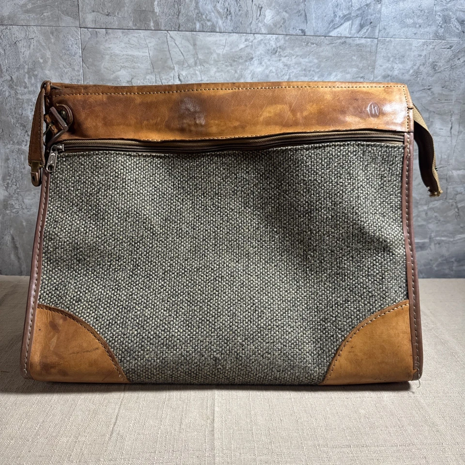 Bolso de Noche Hartman Vintage 17" pulgadas Tweed y Cuero Fin de Semana - Equipaje Foto 1 de 4