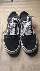 Vans Shoes Womens 8 Old Skool Sneakers Lace Up Flats Black Suede Casual - Picture 1 of 6