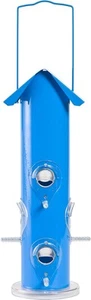 Alimentador para aves silvestres tubo de metal azul Perky-Pet 391 - 1 lb - Imagen 1 de 8