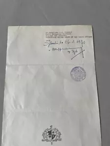 HENRI ALFRED BERNARDIN HOFFMANN († 1979) Vescovo di Gibuti lettera firmata 8x12 - Foto 1 di 1