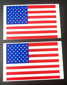 ZWEI (2) US-FLAGGENAUFKLEBER für MILITÄRVETERANEN & AMERIKANISCHE PATRIOTS ABZIEHBILD (DC-2) - Bild 1 von 4