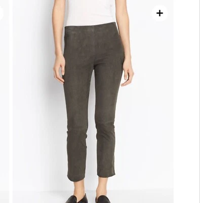Vince NUEVO CON ETIQUETAS Gris Elástico Gamuza Dobladillo Dividido Leggings Cortos Talla M RET $995 Foto 1 de 3