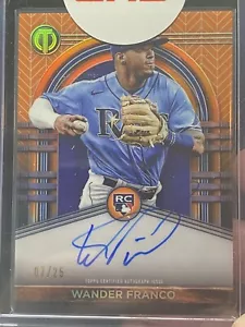 2022 Topps Tribute League Inauguración Wander Franco Rookie RC Automático/25 Naranja - Imagen 1 de 5