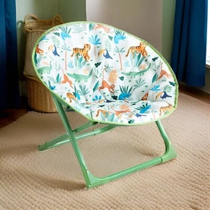 Childrens Kids Bedroom Foldable Moon Chair Seat Safari Animals 54 x 47 x 46cm - Picture 1 of 3
