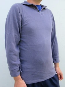Vintage Danish civil defense blue shirt army military 1970s undershirt thermal - Imagen 1 de 6