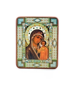 Theotokos Kazanskaya - Icona Madre e Bambino - realizzata da Sketch Sant'Isacco di Siria - Foto 1 di 18
