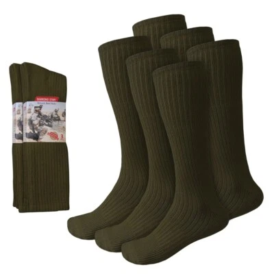 6 Pares Hombres Ejército Militar Bota Calcetines Combate Táctico Trekking Senderismo Talla 10-13 Foto 1 de 4