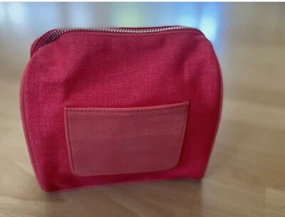 NUEVO EN CAJA CHLOE Maquillaje Cosmético Bolsa Bolso Monedero Denim Rojo Rosa Naranja Ver por Chloe Foto 1 de 4