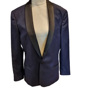 M.J. Bale Suit Jacket 38 Wool Italy Limited Edition Infinity Blazer Navy Black - Picture 1 of 10