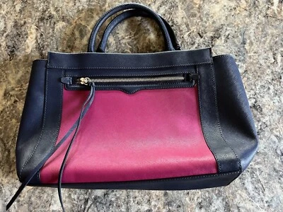 REBECCA MINKOFF Cartera Monroe Bolso de Hombro Cartera Azul y Rosa Foto 1 de 4