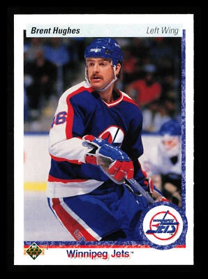 Brent Hughes 1990-91 Upper Deck Hockey NHL #333b Winnipeg Jets - Image 1 of 2