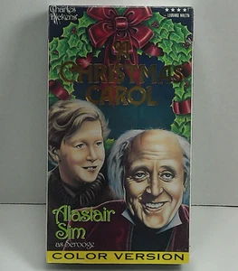 New Factory Sealed A Christmas Carol VHS 1994 Original BW Video Tape - Imagen 1 de 3