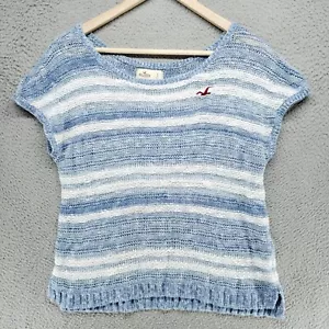 Hollister Sweater Womens S Cotton Knit Blue Stripes Bella Swan Twilight Y2K - Picture 1 of 13