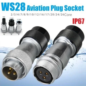 WS28 26pin TQplug+ZQ circular docking socket aviation plug industrial connection - Picture 1 of 37