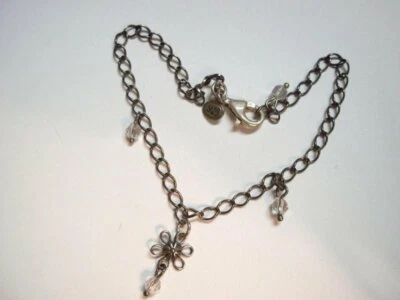 SILPADA из чистого серебра кристалл цветок подвеска лодыжки браслет A1554  - Изображение 1 из 4