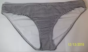 Aerie Juniors X-Large Navy Blue White Pin-Striped Bikini Bottoms NWOT Swimsuit - Picture 1 of 5