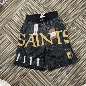 NEW MITCHELL AND NESS NEW ORLEANS SAINTS JUMBOTRON SHORT SMALL
