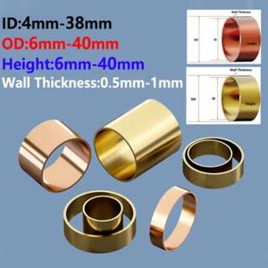 Red Copper/Brass Bushing Copper Hoop Ferrule Bearing Bushing Sleeve Tube for DIY - Picture 1 of 15