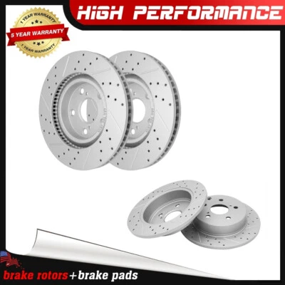 Rotores de disco delanteros y traseros para Toyota Rav4 2006 2007 2008 2009 2010 - 2016 2018 Foto 1 de 4