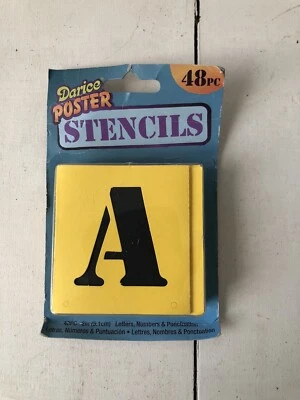 Darice Poster Stencils 48pc Pack Craft Stencil Alphabet Stencils Punctuation Num - image 1 of 2