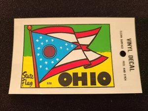 Calcomanía de recuerdo de viaje vintage de bandera del estado de Ohio/pegatina para ventana - ¡Envío gratuito! - Imagen 1 de 1