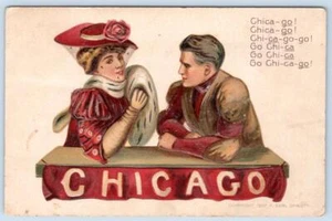 1907 CHICAGO GRANATES FÚTBOL AMERICANO CONDE CHRISTY SERIE UNIVERSITARIA POSTAL EN RELIEVE - Imagen 1 de 2