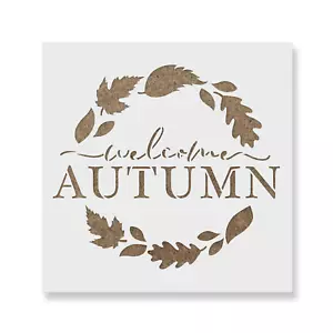 Welcome Autumn Stencil - Stencil Mylar resistenti e riutilizzabili - Foto 1 di 5