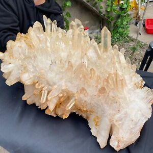108.6lb Large Natural Clear White Quartz Crystal Cluster Rough Healing Specimen