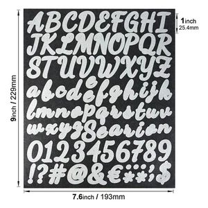 4 sheets Alphabet Letters Numbers Stickers,Self Adhesive Vinyl DIY Lable - Picture 1 of 1