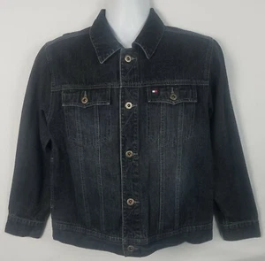 Chaqueta vaquera Tommy Hilfiger para mujer grande negra con botones delanteros manga larga  - Imagen 1 de 12