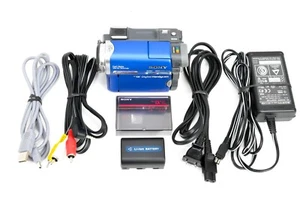 Rare "Metallic Blue" Sony Handycam DCR-TRV22 Mini DV Camcorder Nightshot JAPAN - Picture 1 of 24
