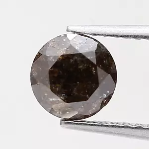 Loose Natural Diamond 0.72tcw 5.7mm Brown Round Diamond Brilliantcut Diamond - Picture 1 of 18