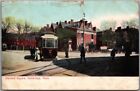 1907 Cambridge, Massachusetts Postcard "HARVARD SQUARE" Street Scene / Trolley