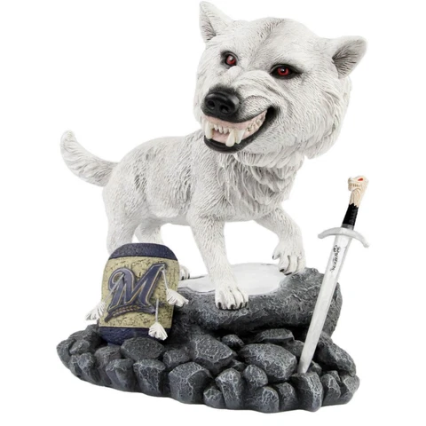 Milwaukee Brewers Game of Thrones Direwolf Bobblehead MLB Cover