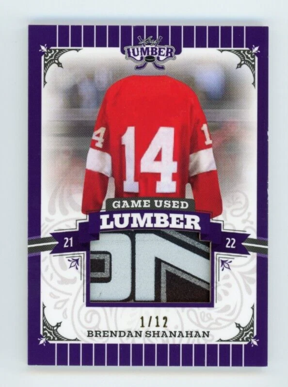 2022 Leaf Lumber Brendan Shanahan Stick #/12 Shaft Logo Game Used Relic Easton - Image 1 of 2