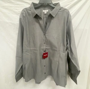 Red House Easy Care Gray Long Sleeve Men Dress Shirt NWT 4XLT - Picture 1 of 4