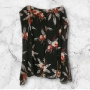 NWT Women's 24W Black Floral Skirt 44 Inch Waist M.S.R.P. $40.00 - Picture 1 of 2