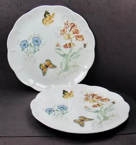 Lenox Butterfly Meadow Monarch Bee Flowers 11" Dinner Plate Lot of 2 - Picture 1 of 12