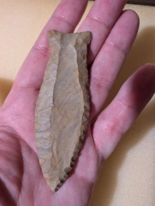 Paleo Cumberland Point Arrowhead. heavy reconstruction. beautiful artifact - Picture 1 of 8