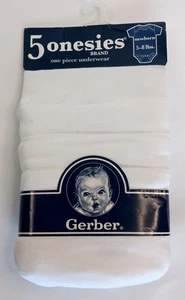 Gerber Onesies 5 Pack newborn 5 to 8 Pounds White Original Packaging - Picture 1 of 9