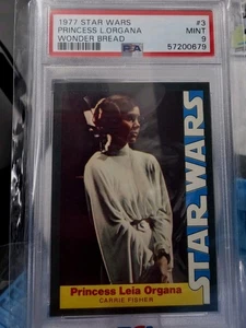 1977 Star Wars Princess Leia Wonder Bread #3 PSA Mint 9 - Picture 1 of 2