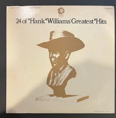 HANK WILLIAMS - "24 of Hank Williams' Greatest Hits" Gatefold MGM 2 LPs G+/VG - Image 1 of 4