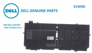 Oryginalna bateria Dell 51Wh 4C X1W0D 0FDRT DD9VF XPS 13 (9310) 2-w-1 - Zdjęcie 1 z 4