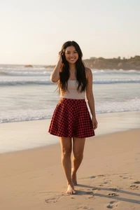 Y2K Hot Topic rot & schwarz karierter Minirock Größe Small elastisch Skate Surfen Vintage - Bild 1 von 10