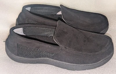 Zapatillas mocasín de espuma viscoelástica Roundtree & Yorke para hombre negras medianas 9-10 Foto 1 de 4